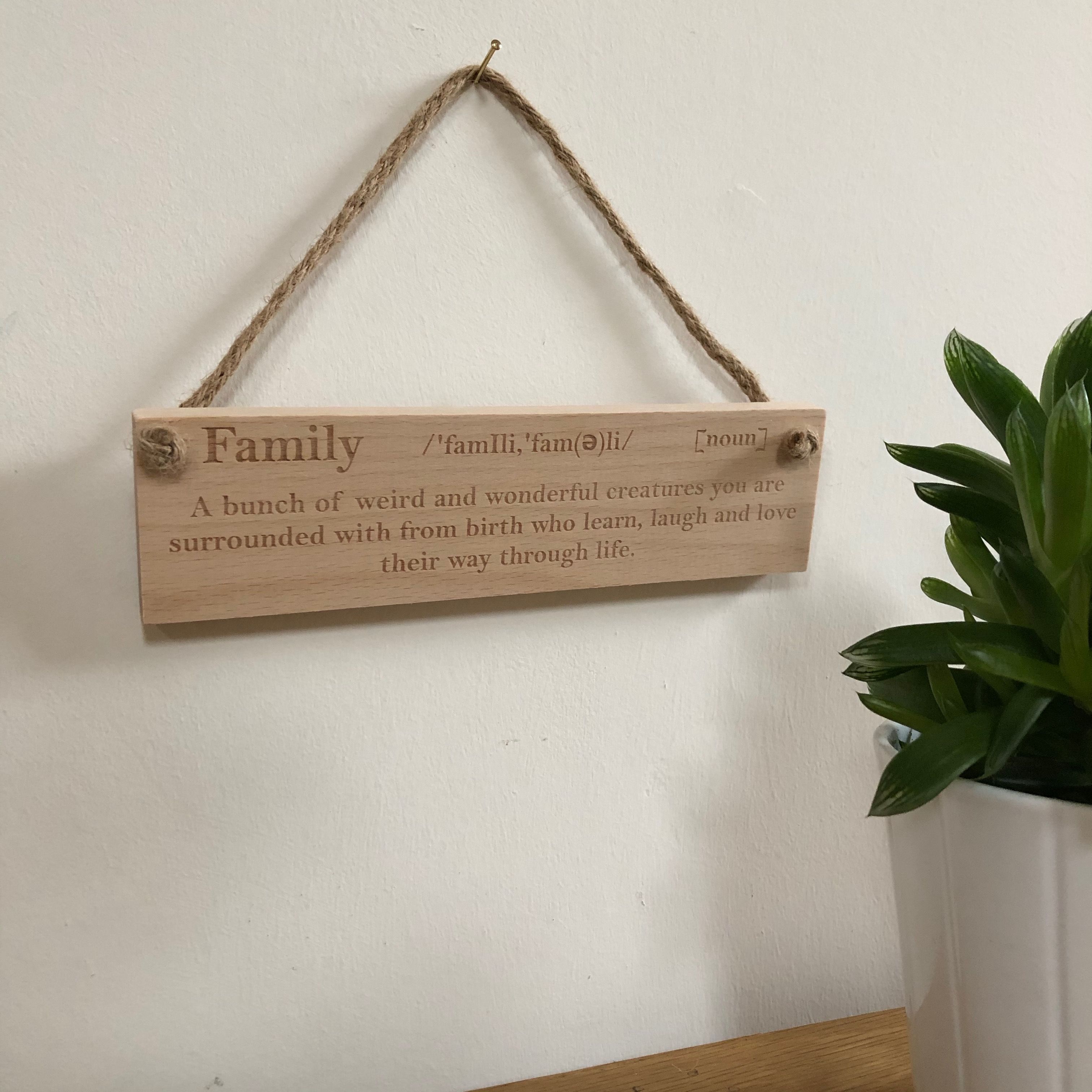 Wooden hanging plaques